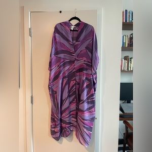 H&M Oversized Kaftan Dress Purple Pattern XL/XXL